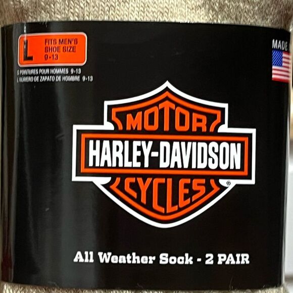 Harley-Davidson All Weather Socks, 2 Pairs, Size L, NWT - Picture 5 of 7